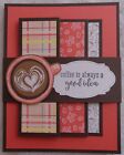 Stampin Up  Card Kit Coffee Theme Fun Fold Always Good Idea Little Latte Orange