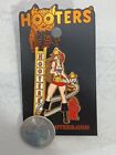 Hooters Restaurant Hot Firefighter Girl W hose Lapel Pin  fireman fire Fighter 