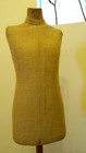 Antique Vintage Turned Wood And Linen Table Top Dress Form Mannequin 20 5 Inches