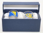 Bosnia   Herzegovina Souvenir Boxed Shot Glass Set  set Of 2 