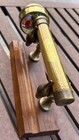 Vintage Corki Weeks Brass Double Wheel Kaleidoscope With Wood Base