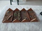 Vintage Oak Singer Puzzle Box   1889 With Attachments Sewing Machine Parts