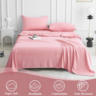 Super Soft Twin Sheet Set Luxury Bed Sheets Twin Size Bed 16  Deep Pocket Blush