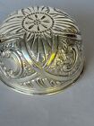 1893 Solid Silver Repousse Bowl With 1814 Three Shilling Coin By Samuel Jacob