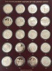 Franklin Mint History Of The U s  100  1876-1955  Bronze Coin Medallions