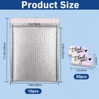 Bgtecho 10pcs Thermal Bubble Mailers  7x9 8in Foil Insulated Mailer  Silver