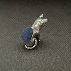 Vintage 1996 Mini Pewter Kitty Cat Pin Cushion Sewing Craft Gift Alchemy Carta