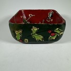 Kathy Lande 2004 Hand Painted Christmas Holly Ceramic Bowl
