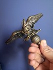 Antique Decorative Arts Eagle Finial Bronze Brass Figural Bird Hardware Element