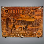 Large Antique Pastime Plug Tobacco Tin Kentucky Hunting Store Advertising Finzer