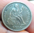 1885 Seated Liberty Dime Love Token