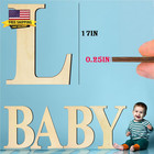 17 Inch Unfinished Wood Letter For Wall Decor  Paintable Thick Wooden Alphabet F