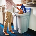 Rubbermaid Slim Jim 1-stream Rectangular Recycling Station Kit With Open Lid