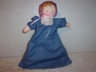 Vtg Handmade Topsy Turvy Rag Doll Folk Art Primitive 12  2 Sided Sleep Awake