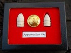 Old Rare Vintage Antique Civil War Relic Bullets Csa 24k Gold Plated Button