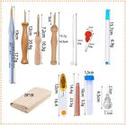 17 Piece Punch Needle Embroidery Kits Adjustable Rug Yarn Wooden Handle Pen Thre