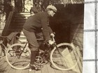 Antique C1900 Men With Early Safety Bicycles Cycling Snapshot Photograph