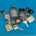 Vintage Small Padlock Lock Lot W key American Tourist  Corbin  Cardinal  Ricardo