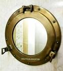 Nautical Ship Boat Wall Mirror Antique Brass 12  Porthole Maritime  Home D  cor