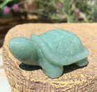 3  Green Aventurine Crystal Turtle Carving Figurine Carved Stone Reptile Animal
