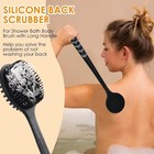 Silicone Bath Brush Set 4 Pack Long Handle Body Back Exfoliating Shower Scrubber