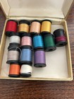Vtg  Belding-corticelli Silk Thread Case - 13 Spools  1 Darning Thread Spool