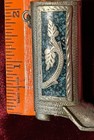 Cowboy Boot Cigarette Lighter Case  Pendant  Charm Alpaca Silver Vintage Mexico