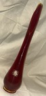 Vintage Viking Glass Red Ambrina Swung Vase Mcm Red   Yellow Bud Vase