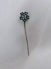 Victorian Forget Me Not Flowers Stick Pin Sterling Silver