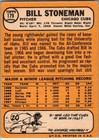 1968 -bill Stoneman- Topps Autograph signed auto Baseball Card  179 Cubs