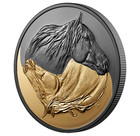 Canada  20 2020  black And Gold - The Canadian Horse  Matte Proof Silver 1 Oz
