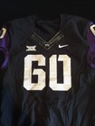 Game Worn Used Nike Tcu Horned Frogs Football Jersey  60 Size 50 