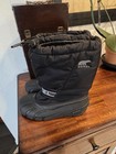 Sorel Winter Boots Size 6 Kids Waterproof Black Snowboarding Ski Hiking Outdoors