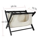Folding Luggage Rack For Guest Room Hotel 4 Pack With Detachable Laundry Bag