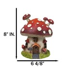 Fairy Garden Giant Toadstool Mushrooms Cottage House With Led Light Figurine