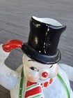 Rare Vintage 1950s    napco    Japan Cream   Sugar Stackable Snowman No Shovel Read
