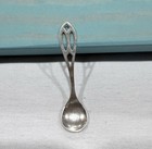 Vintage Webster 925 Sterling Silver Art Deco Pierced Handle Salt Or Spice Spoon