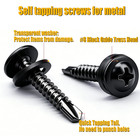 420pc  8 X 3 4  Self Tapping Metal Screws Black Truss Head 410 Stainless Kit