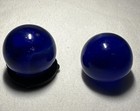Vintage Cobalt  Blue Glass White Swirl Marble 1   