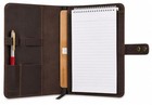 Rustic Full Grain Leather Journal Cover For 6 X 9 Top Bound Spiral Steno Brown