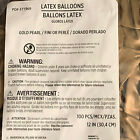 Gold Pearl 12 Inch Latex Balloons 100pcs -  Helium  Air Or Water Balloons - New