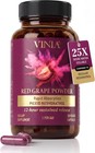 Vinia Red Grape Powder Capsules Resveratrol And Nitric Oxide Supplement 30 Cap