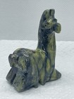 Serpentine Llama Carved Green Stone Figurine Statue Collectible 2 5   