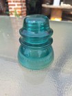 Antique Glass Insulator No 42 - Blue - Hemingray Glass Co - Made In America