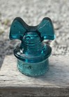 Hemi Blue Hemingray 60 Mickey Glass Insulator 