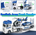 3-in-1 Police Truck Toys For Kids Ages 3-6     25 6 Inch Extra-large Inertia Semi