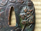 Tsuba Ornament Antique Aizu Samurai Mounted Warrior Nasu Yoichi