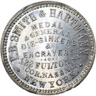  1860  F B Smith   Hartman Ny 819wm Die Sinker New York Merchant Token