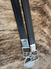 Prestige Stirrup Leathers - Lined -quality Black Leather 62    160 Cm