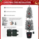 3ft 4ft 5ft Set Of 3 Snow Artificial Christmas Trees For Holiday Party Xmas
